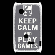Coque Sony Xperia Typo Keep Calm Play games Gris