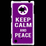 Coque Nokia Lumia 720 Keep Calm Peace Violet