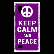 Coque LG Optimus L9 Keep Calm Peace Violet
