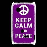 Coque Sony Xperia Typo Keep Calm Peace Violet