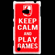 Coque Nokia Lumia 720 Keep Calm Play games Rouge