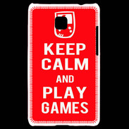 Coque LG Optimus L3 II Keep Calm Play games Rouge