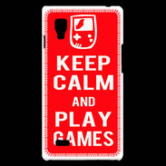 Coque LG Optimus L9 Keep Calm Play games Rouge