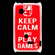 Coque Sony Xperia Typo Keep Calm Play games Rouge
