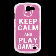 Coque Samsung Galaxy Express Keep Calm Play games Rose
