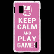 Coque LG Optimus G Keep Calm Play games Rose