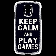 Coque Samsung Galaxy S4 Keep Calm Play games Noir