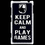 Coque Nokia Lumia 720 Keep Calm Play games Noir