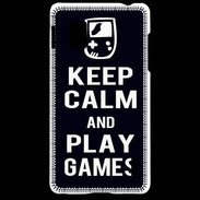 Coque LG Optimus G Keep Calm Play games Noir