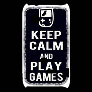 Coque Sony Xperia Typo Keep Calm Play games Noir