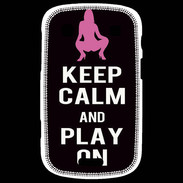 Coque Blackberry Bold 9900 Keep Calm Play on Noir