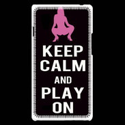 Coque LG Optimus L9 Keep Calm Play on Noir