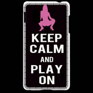 Coque LG Optimus G Keep Calm Play on Noir