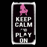 Coque Sony Xperia Typo Keep Calm Play on Noir