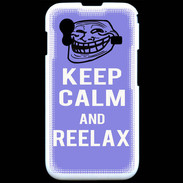 Coque Samsung ACE S5830 Keep Calm Reelax Bleu