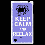 Coque Nokia Lumia 720 Keep Calm Reelax Bleu