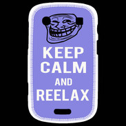 Coque Blackberry Bold 9900 Keep Calm Reelax Bleu