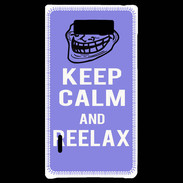 Coque LG Optimus L7 Keep Calm Reelax Bleu