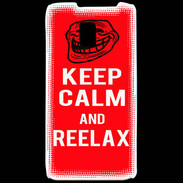 Coque LG P990 Keep Calm Reelax Rouge