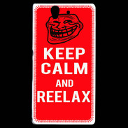 Coque Sony Xperia Z Keep Calm Reelax Rouge