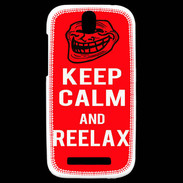 Coque HTC One SV Keep Calm Reelax Rouge