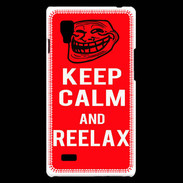 Coque LG Optimus L9 Keep Calm Reelax Rouge