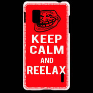 Coque LG Optimus G Keep Calm Reelax Rouge