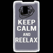 Coque LG P990 Keep Calm Reelax Gris