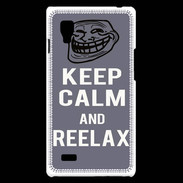 Coque LG Optimus L9 Keep Calm Reelax Gris