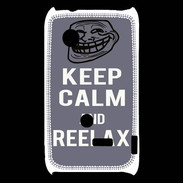 Coque Sony Xperia Typo Keep Calm Reelax Gris