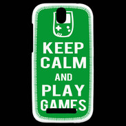 Coque HTC One SV Keep Calm Play games Vert