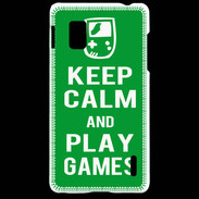 Coque LG Optimus G Keep Calm Play games Vert