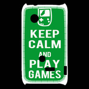 Coque Sony Xperia Typo Keep Calm Play games Vert