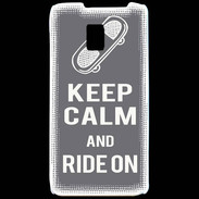 Coque LG P990 Keep Calm Ride on Gris