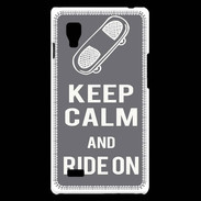 Coque LG Optimus L9 Keep Calm Ride on Gris