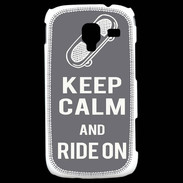 Coque Samsung Galaxy Ace 2 Keep Calm Ride on Gris