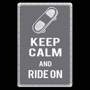 Etui carte bancaire Keep Calm Ride on Gris