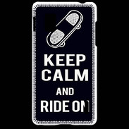 Coque LG Optimus G Keep Calm Ride on Noir