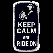 Coque Samsung Galaxy Ace 2 Keep Calm Ride on Noir
