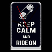 Pendule de bureau Keep Calm Ride on Noir
