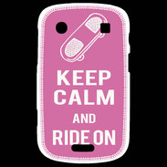 Coque Blackberry Bold 9900 Keep Calm Ride on Rose