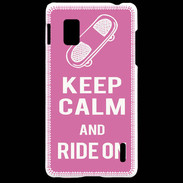Coque LG Optimus G Keep Calm Ride on Rose
