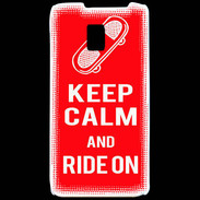 Coque LG P990 Keep Calm Ride on Rouge