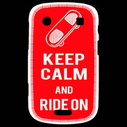 Coque Blackberry Bold 9900 Keep Calm Ride on Rouge
