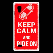 Coque LG Optimus L9 Keep Calm Ride on Rouge