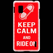 Coque LG Optimus G Keep Calm Ride on Rouge