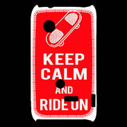 Coque Sony Xperia Typo Keep Calm Ride on Rouge