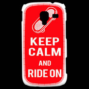 Coque Samsung Galaxy Ace 2 Keep Calm Ride on Rouge