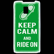 Coque LG P990 Keep Calm Ride on Vert