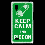 Coque LG Optimus L9 Keep Calm Ride on Vert